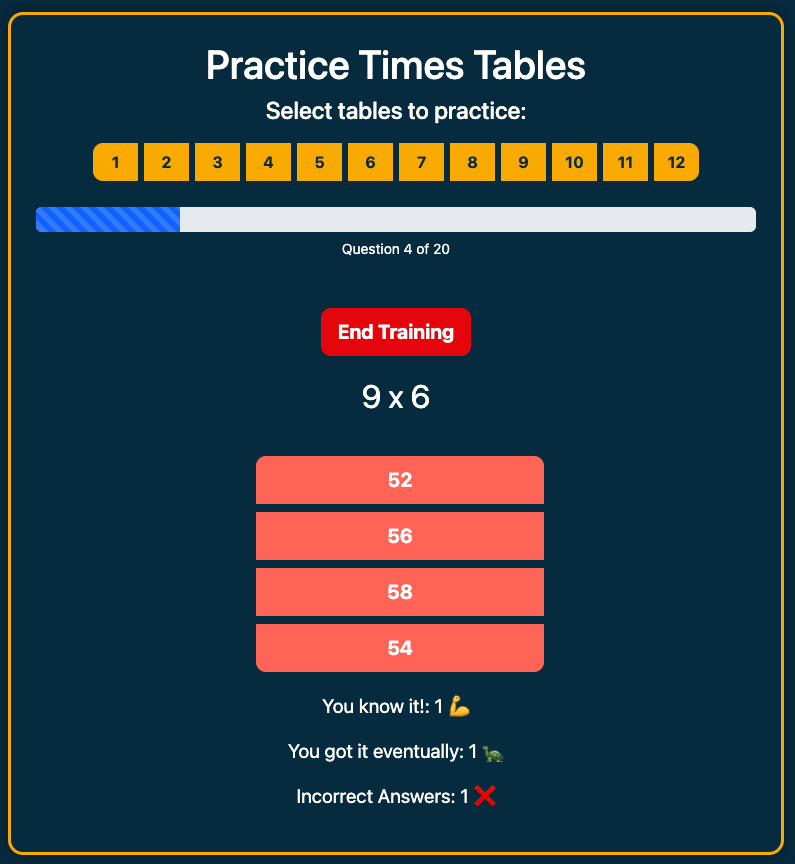 Practice Interface Screenshot